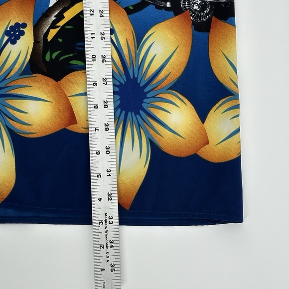 Koman Sport Hawaiian Shirt Mens XL Classic Beach Car Floral Corvette Vintage - Picture 9 of 9